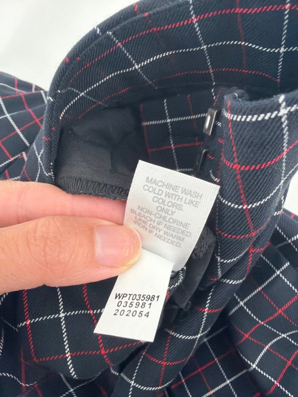 NWT J. Jill Womens 10 Academia Windowpane Plaid Ankle Pants Black Classic Career - Picture 5 of 9